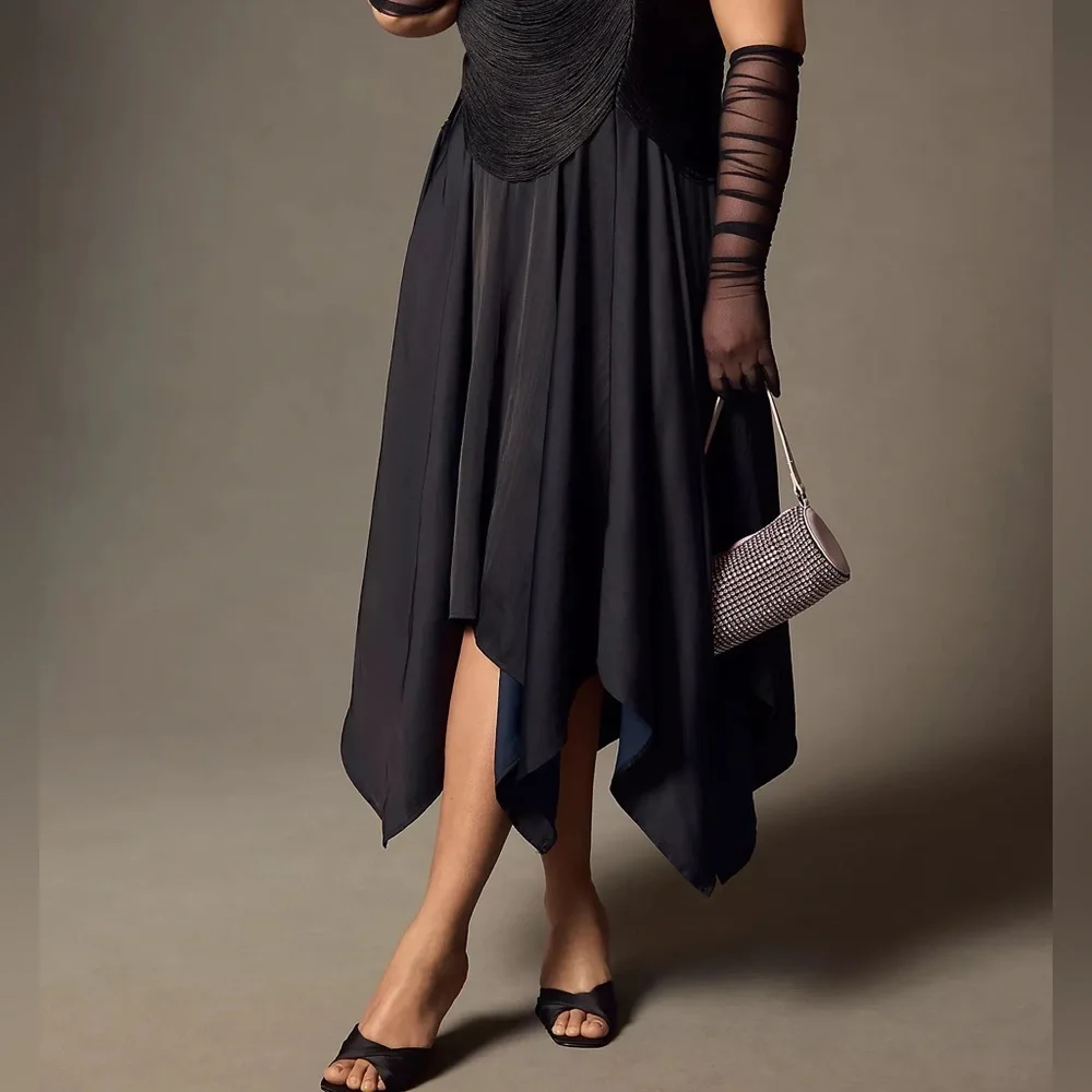 Anthropologie Fringe Bodice Midi Dress - Picture 9 of 16